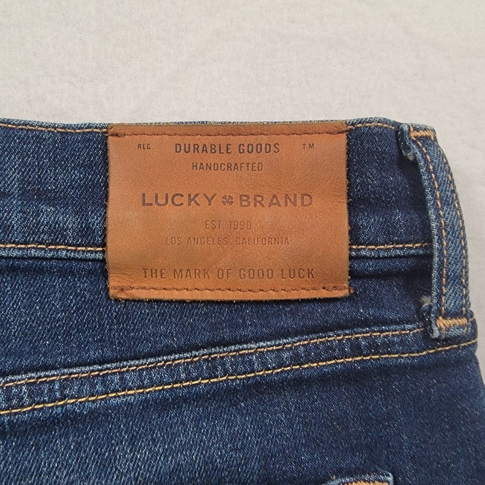 Lucky Brand 121 Heritage Slim Jeans Mens 40x30 Blue Dark Wash Stretch Denim - Picture 16 of 16